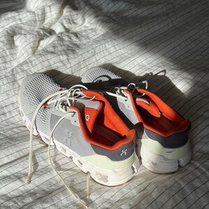 On Running Sneakers in Gray and Orange
